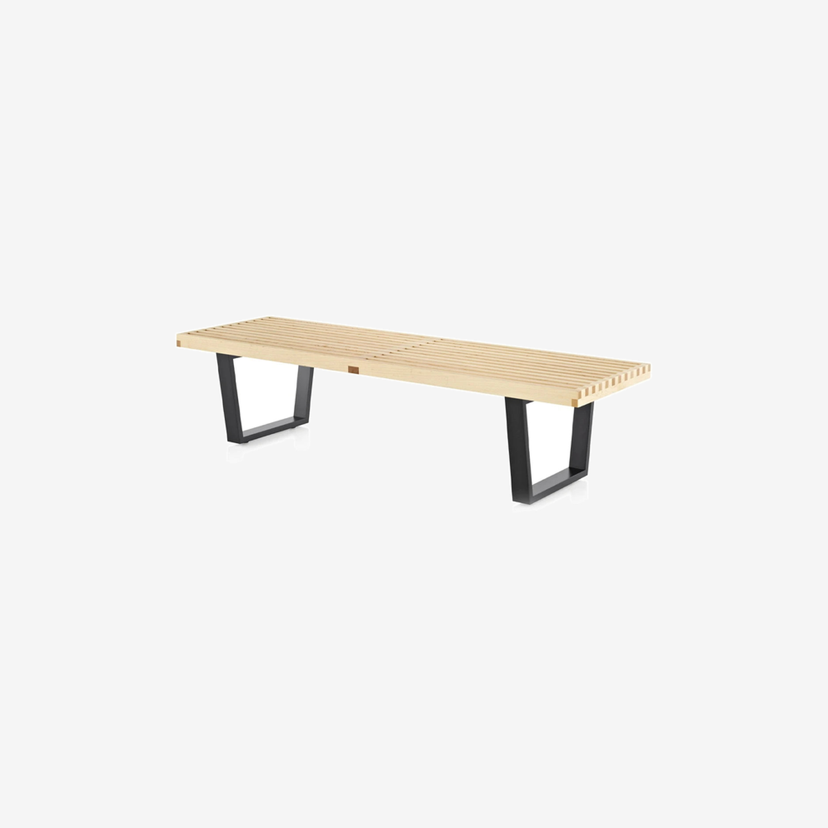 Nelson Platform Bench Maple-Ebonized Wood 2 Sizes
