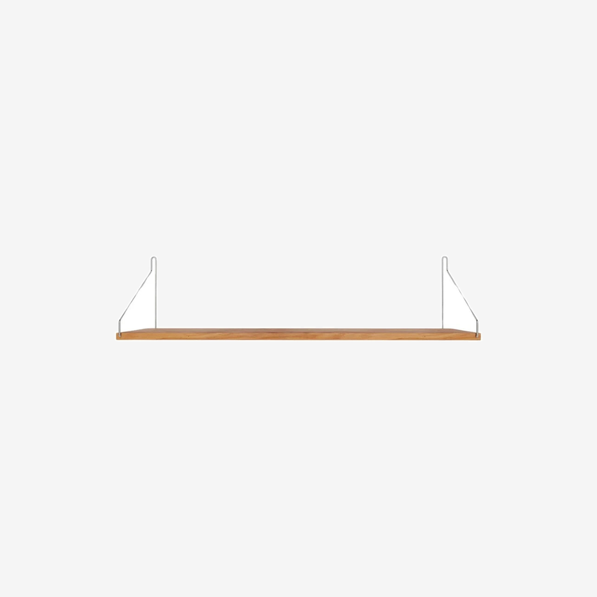 Single Shelf D20 W80 Stainless Steel/Oak