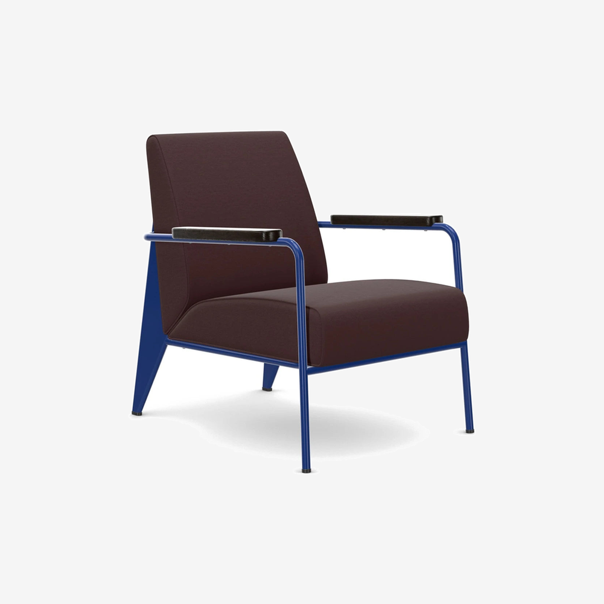 Fauteuil De Salon Volo-Marron Bleu Marcoule Dark Oak Arm
