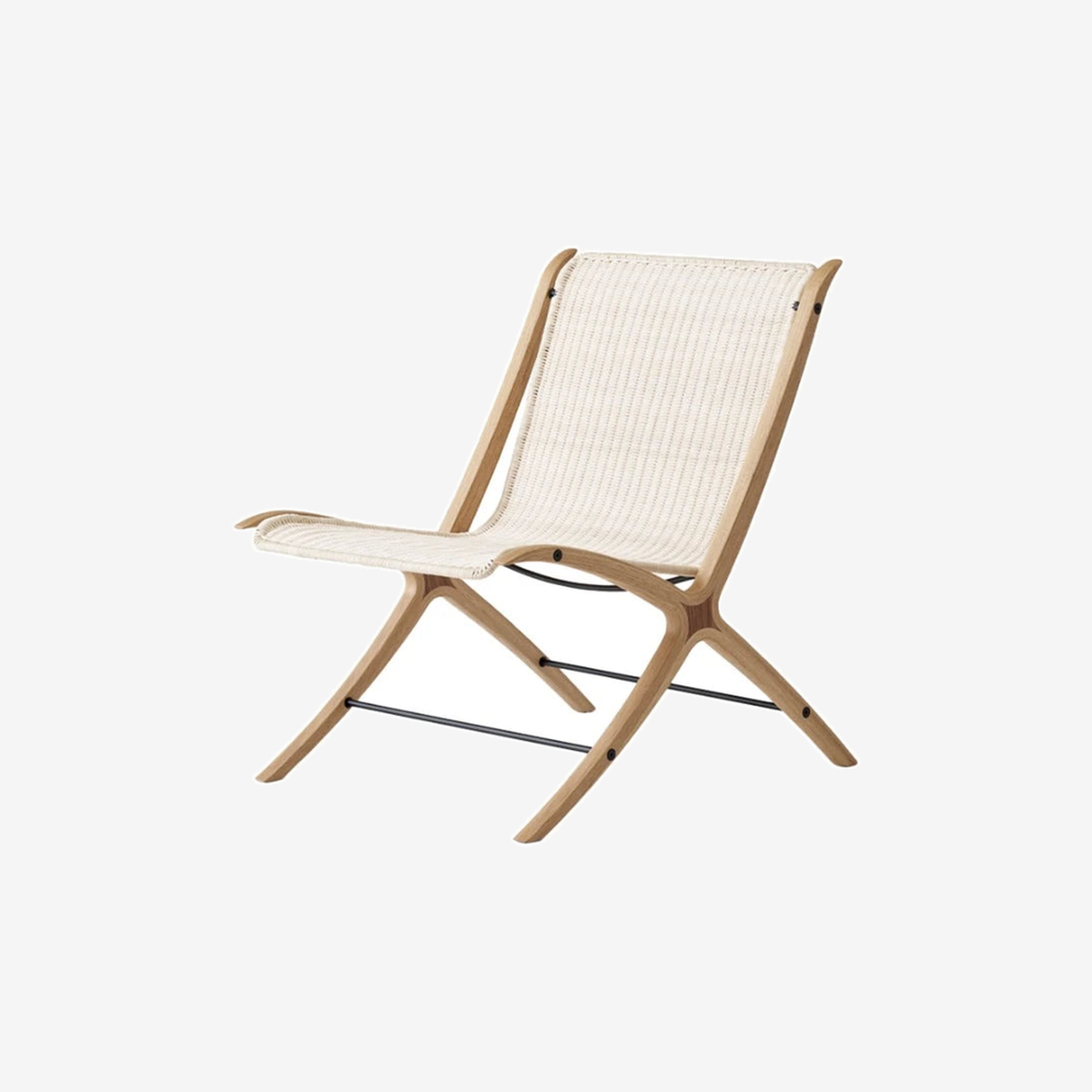 X Lounge Chair HM10 Oak w.Walnut Insert/Natural