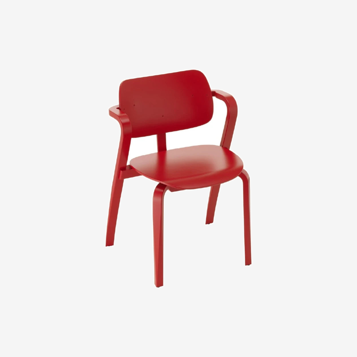 Aslak Chair Red Lacquered Armchair