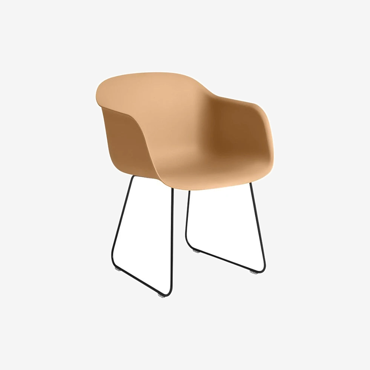 Fiber Armchair Sled Black/Ochre