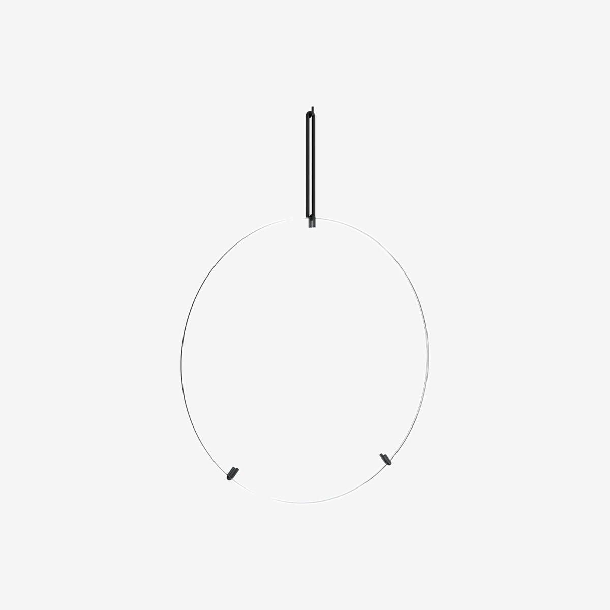 Wall Mirror 50Ø Black