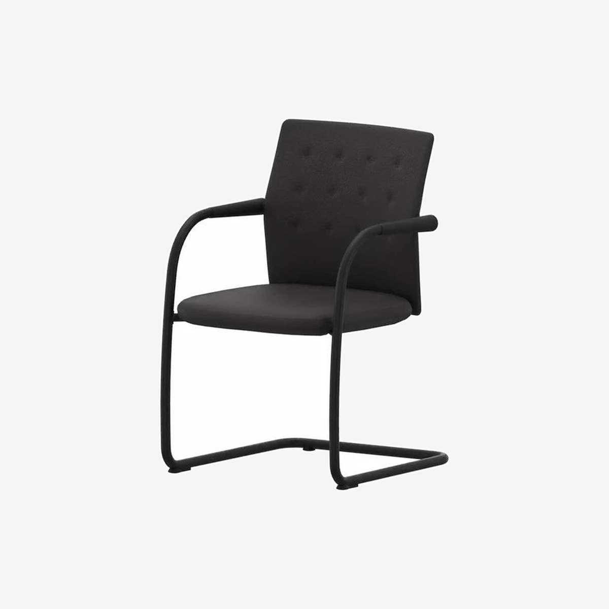 ID Visitor Trim Plano Black Fr Black Arm Black Office Chair
