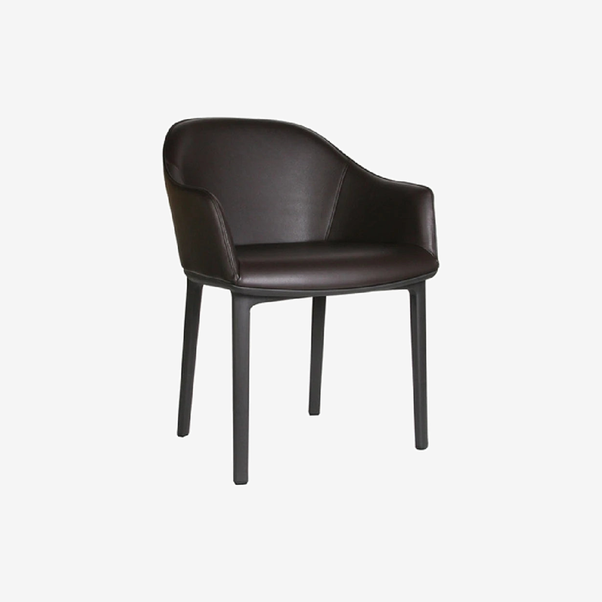 Softshell Armchair Leather Chocolate Basic Dark