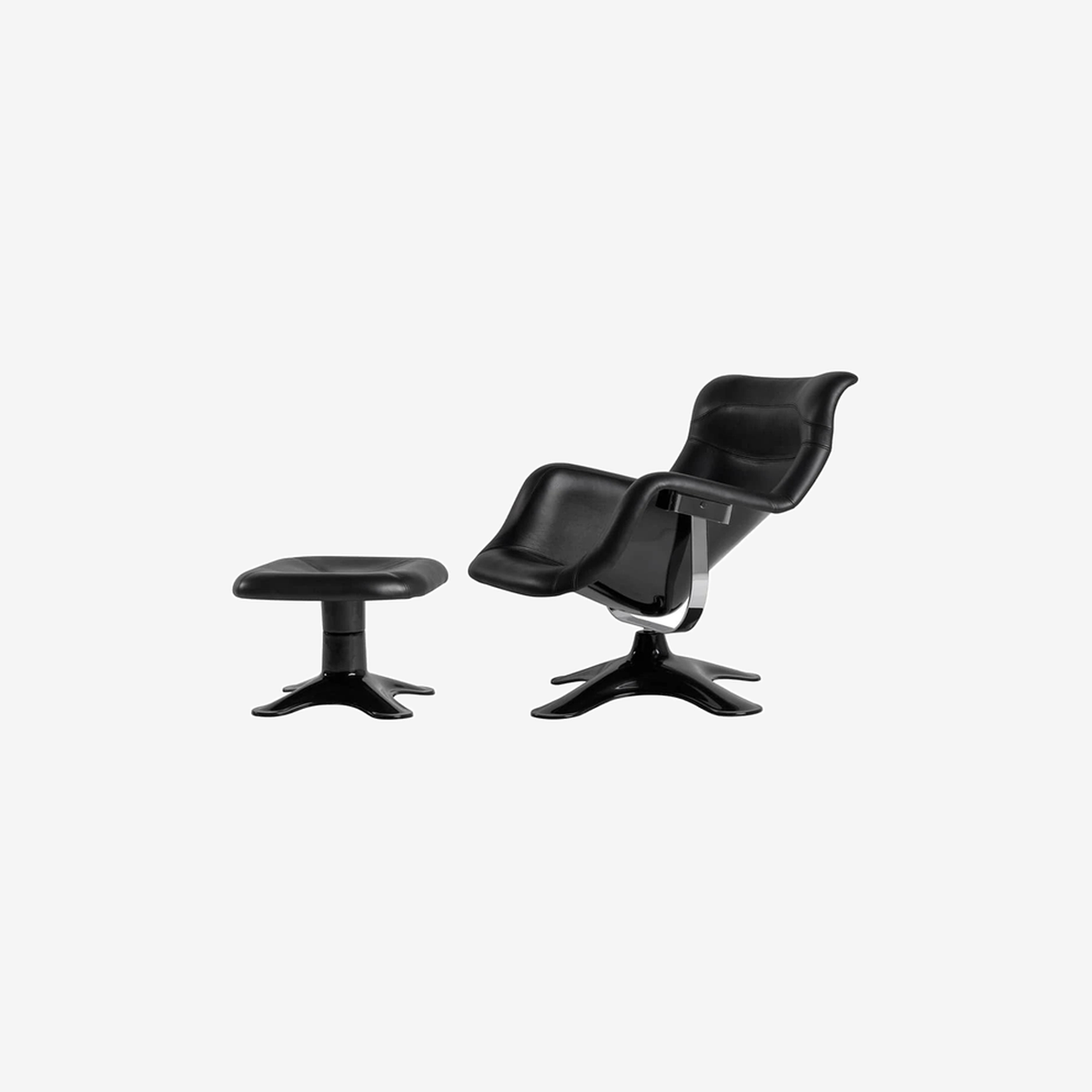 Karuselli Chair Ottoman Black