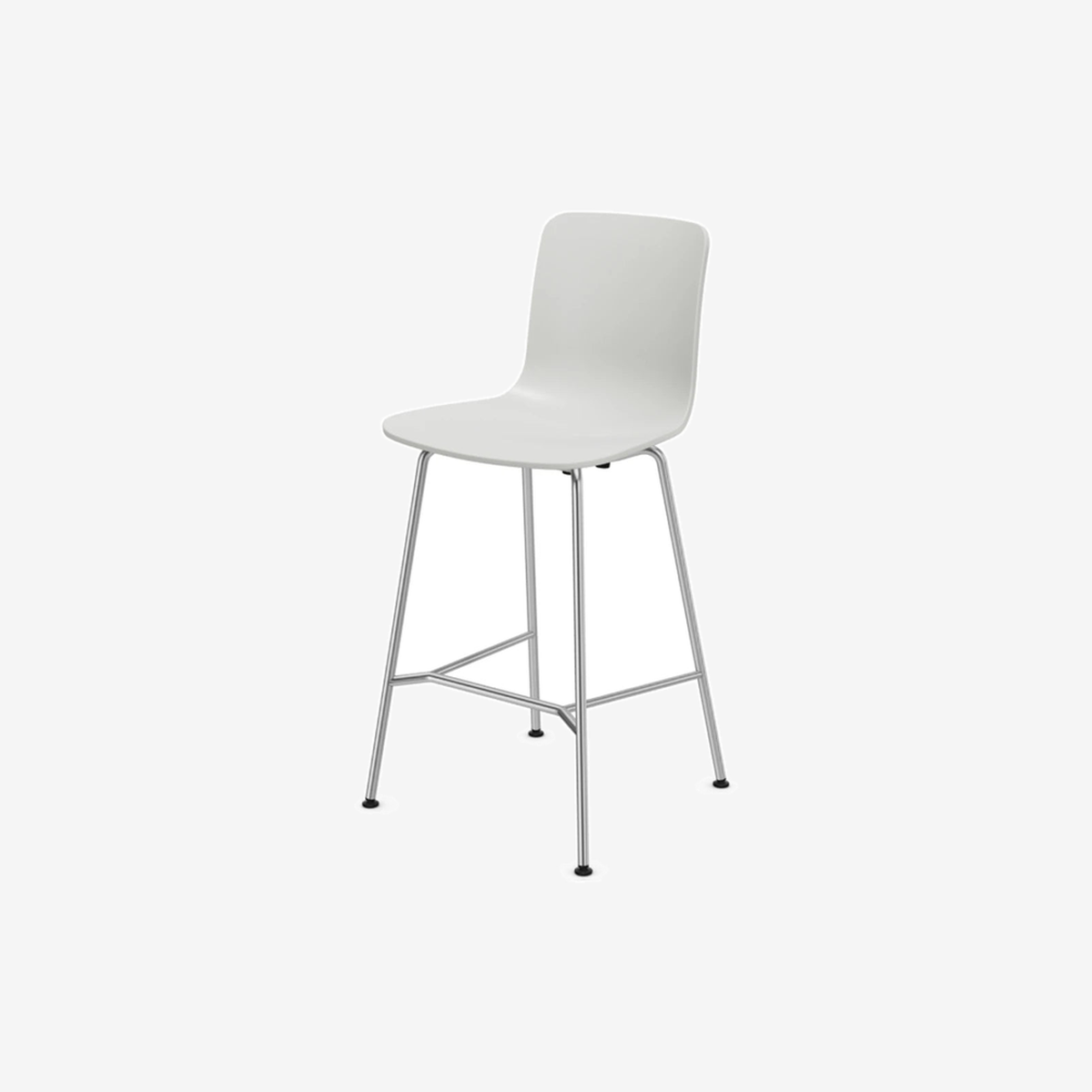 HAL RE barstool medium For Hard Floor cotton white re Chrome Stool