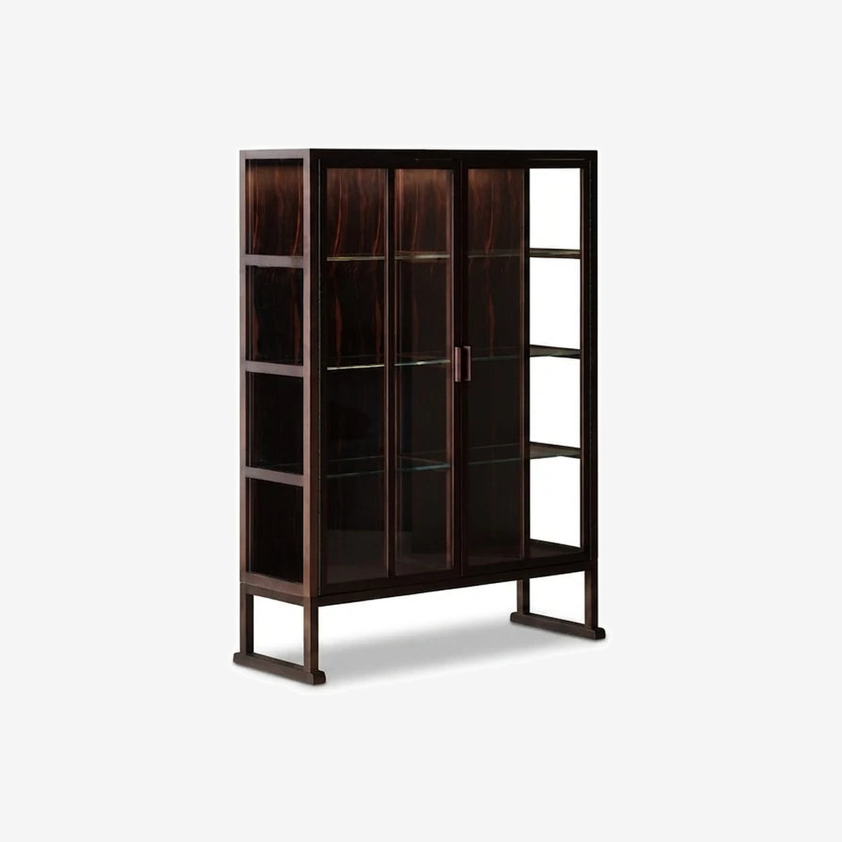 Persimmon Wood Glass Cabinet