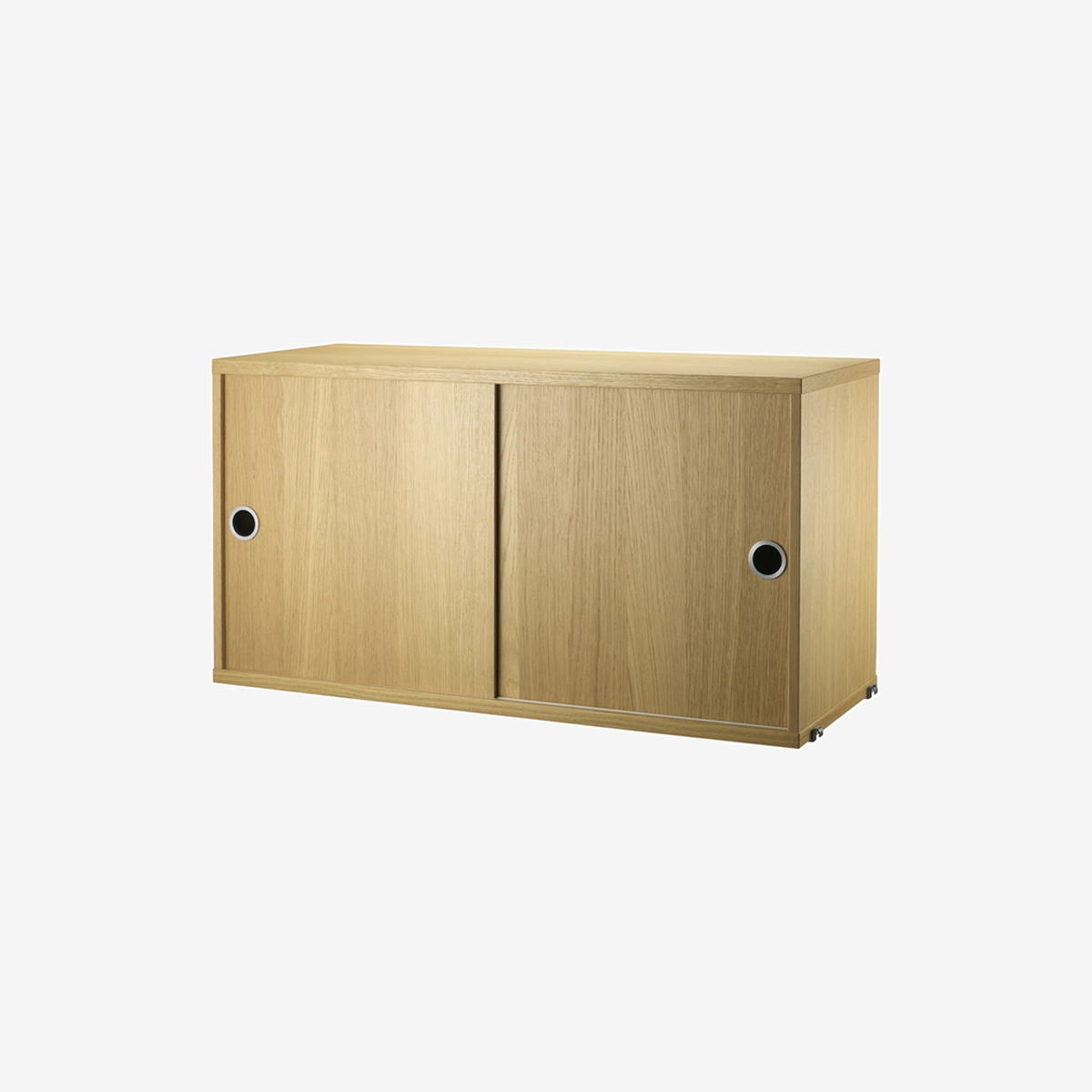 Cabinet with Sliding Doors Oak