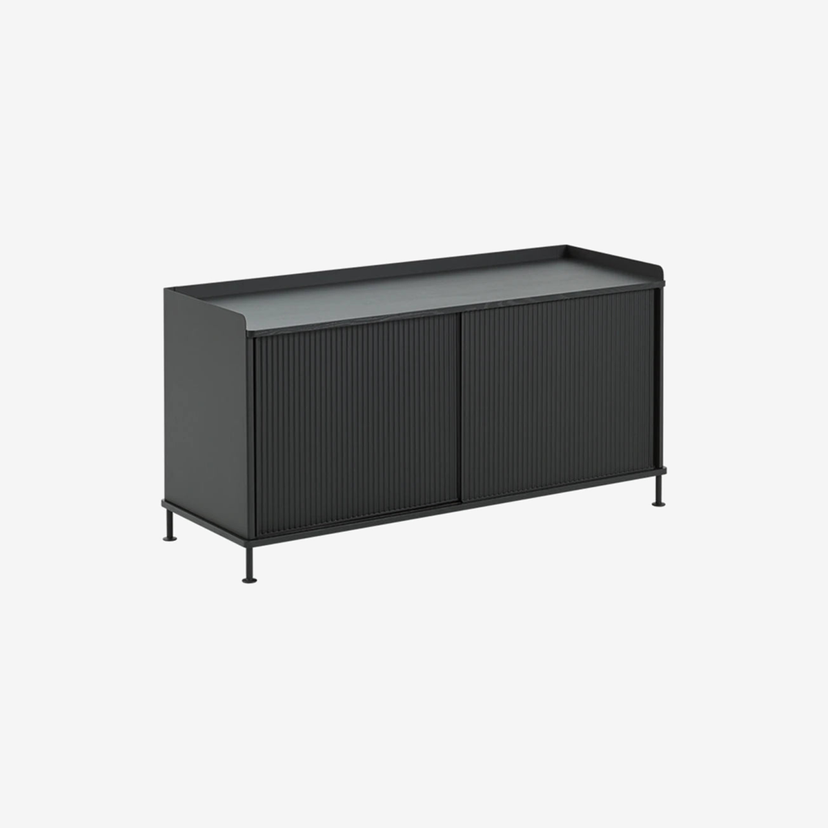 ENFOLD SIDEBOARD 124 x 45 BLACK/ANTHRACITE BLACK