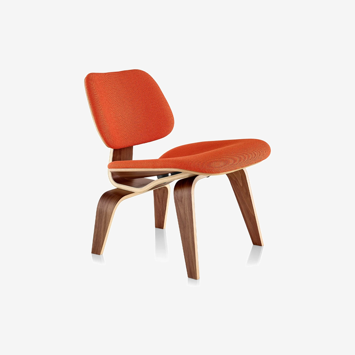 Eames Molded Plywood Lounge Chair Walnut Upholstery (LCW)