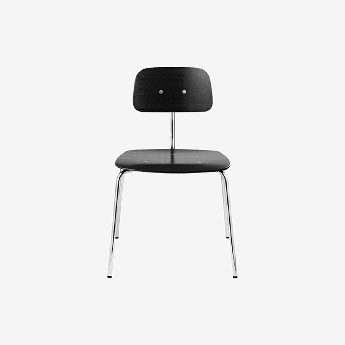 Kevi 2060 Black Oak Chromed Dining Chair