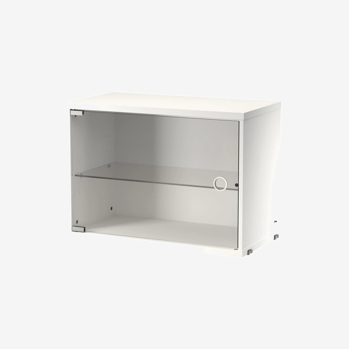 Display Cabinet with Swing Glass Door White