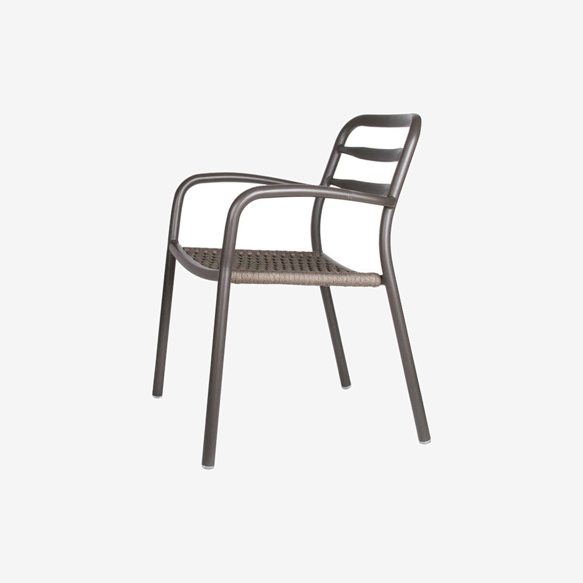 Bangkok Arm Dark Aluminum PE Rope Outdoor Armchair