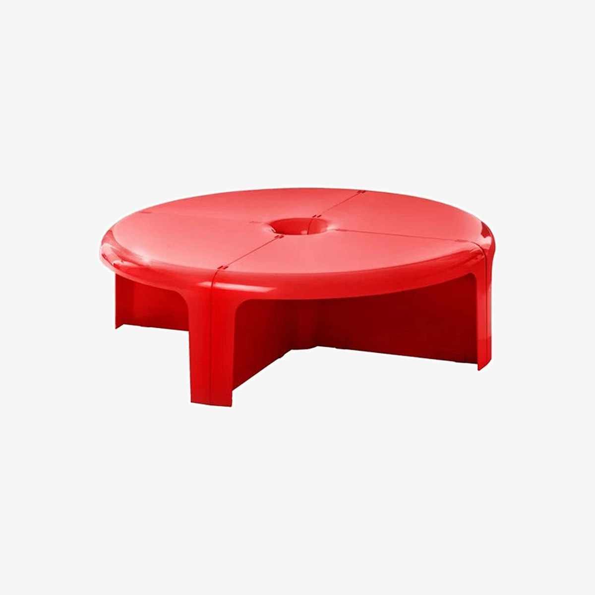 4/4 Table & Shelf Red