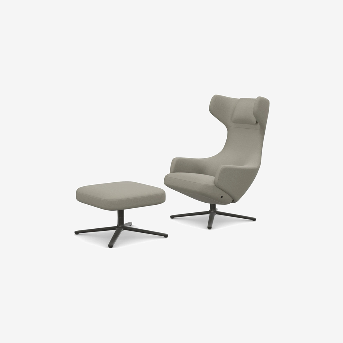 Grand Repos and Ottoman Hola Truffle Lounge Chair