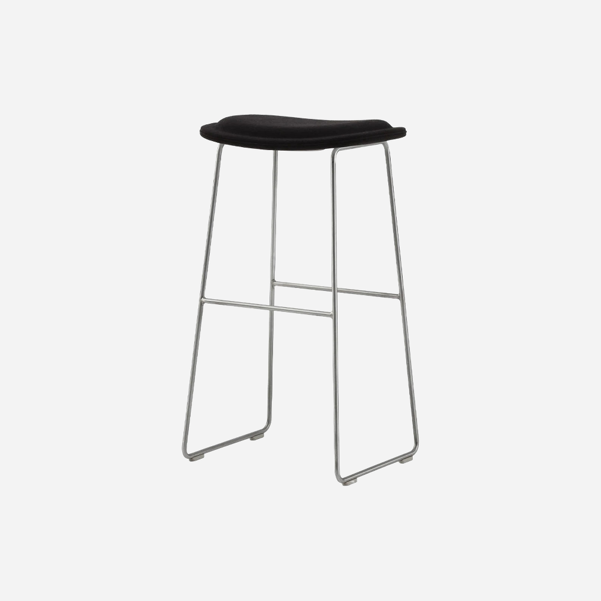 Hi Pad Stool 983 Black Leather-Steel Base