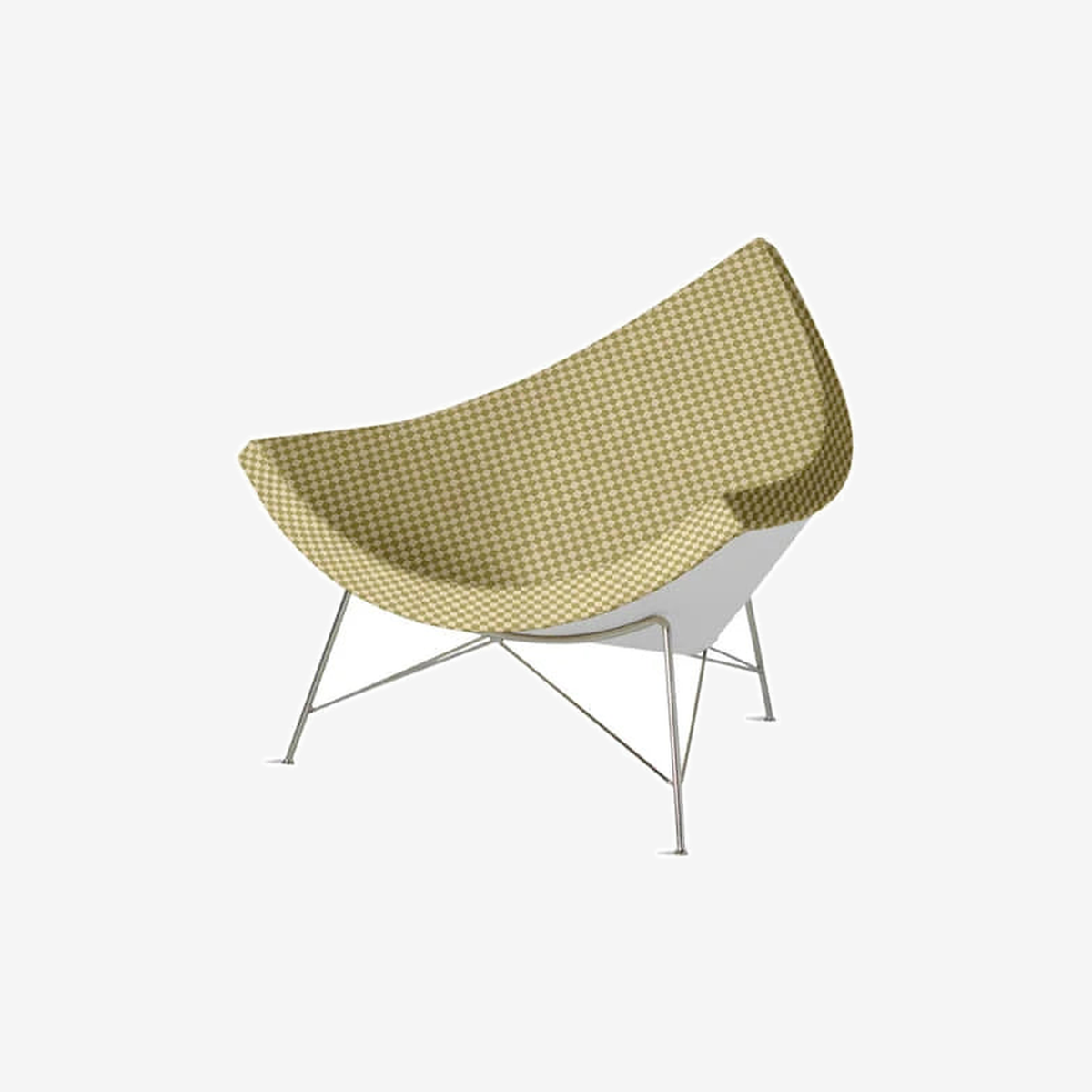 Nelson Coconut Lounge Chair, Checker