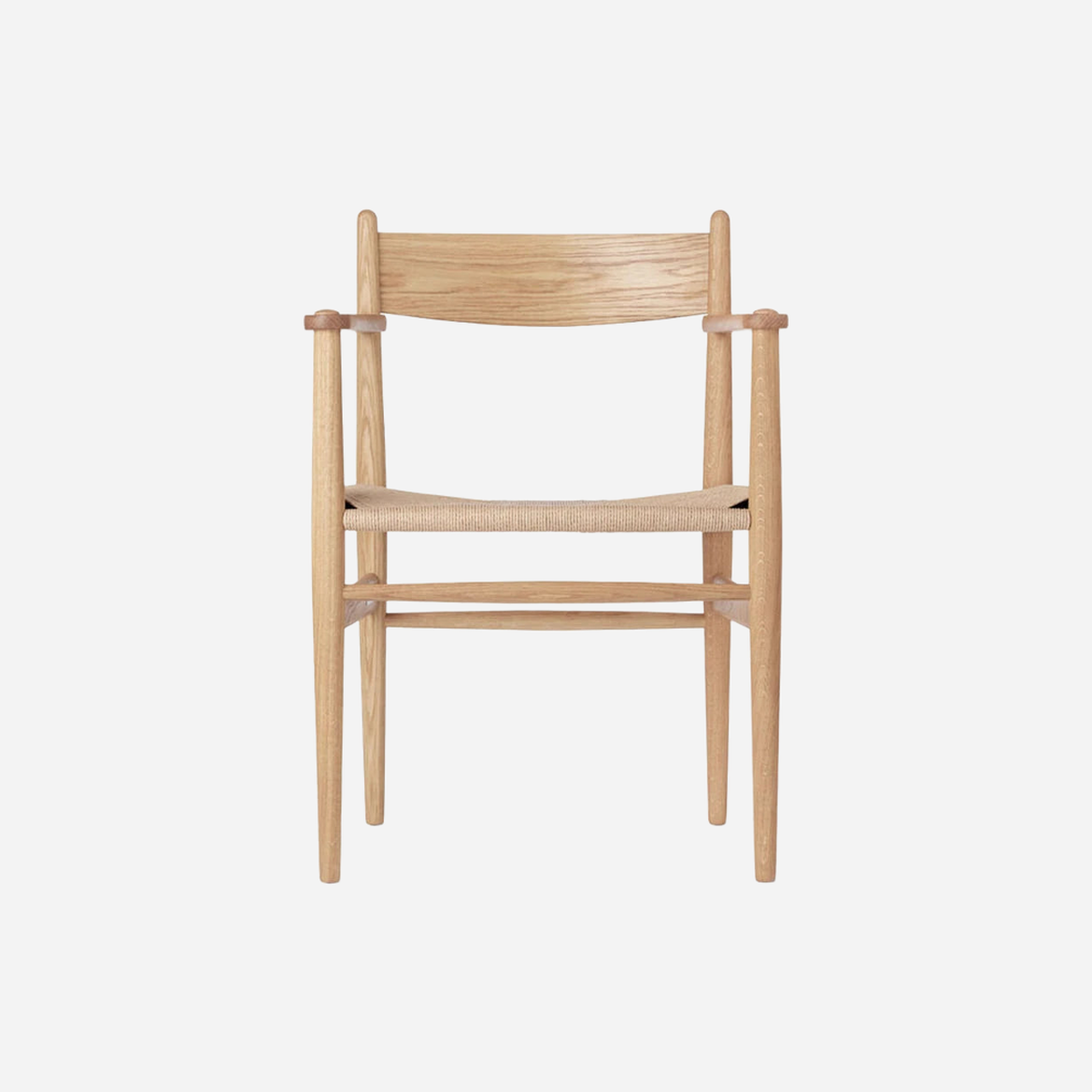 CH37 Oak Oil Paper Cord Natural Dining Chair