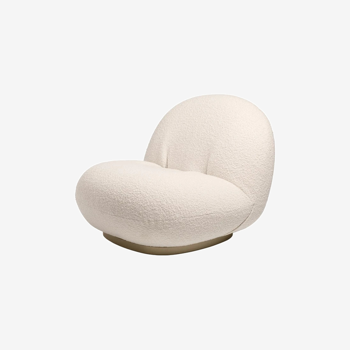 Pacha Lounge Chair Swivel Pearl Gold/Karakorum1