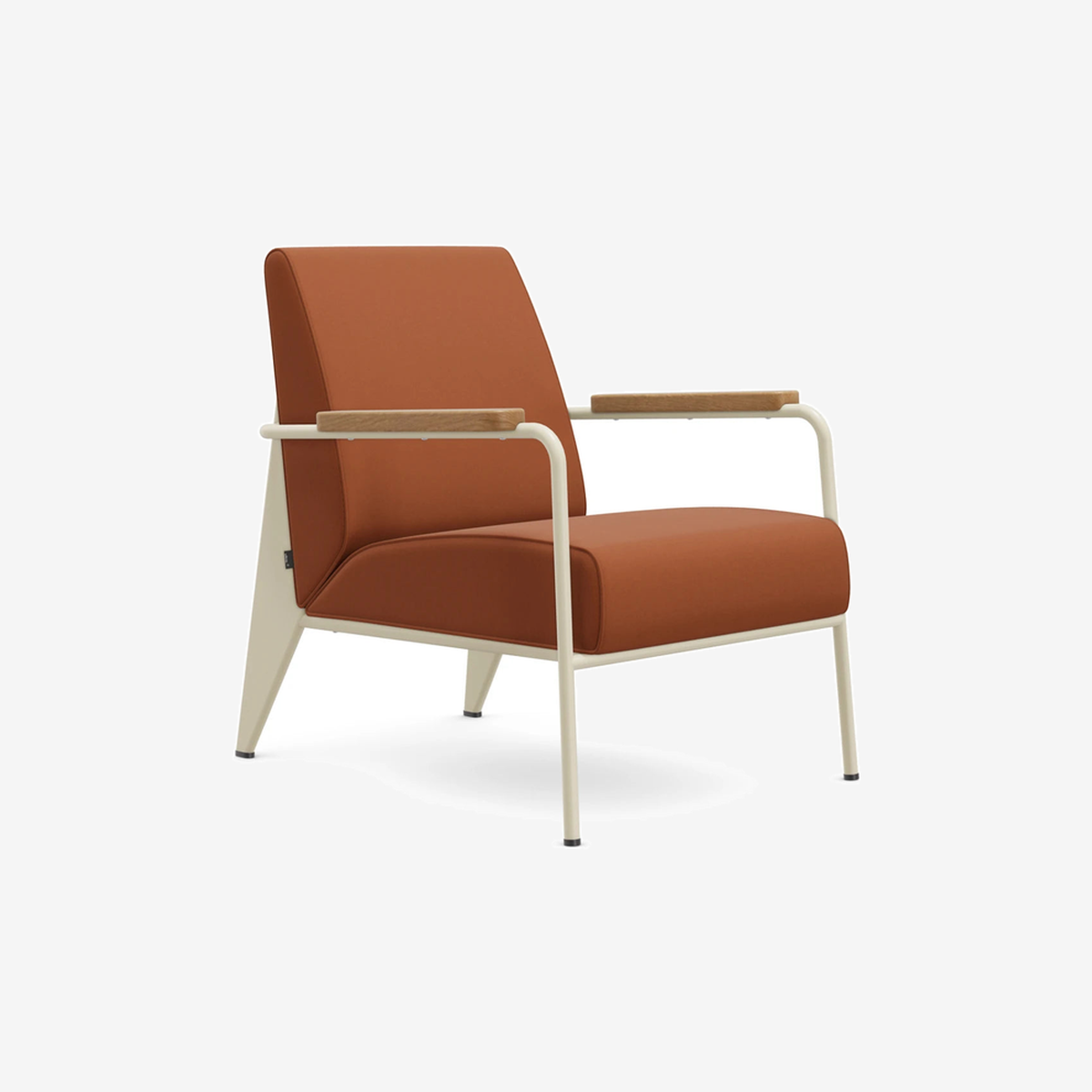 Fauteuil De Salon Twill-Cognac Ecru Oak Arm