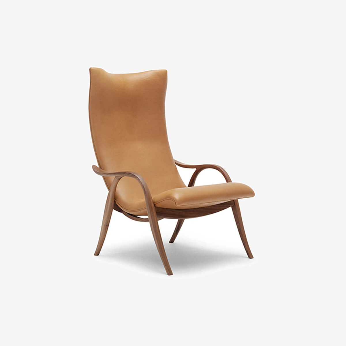 FH429 Camel Leather Lounge Chair