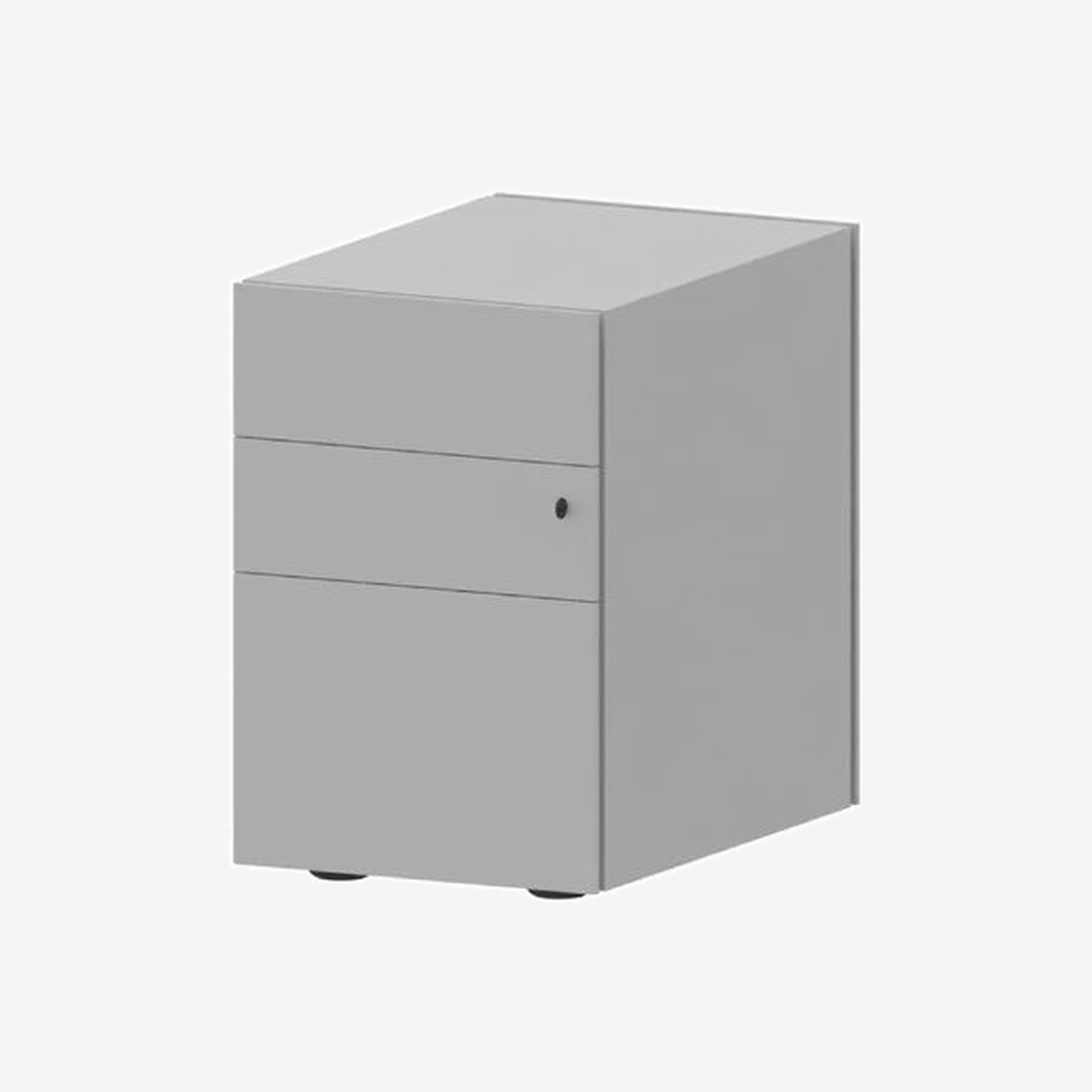 Less Pedestal Silver AG 3-Drawer Mobile Storage
