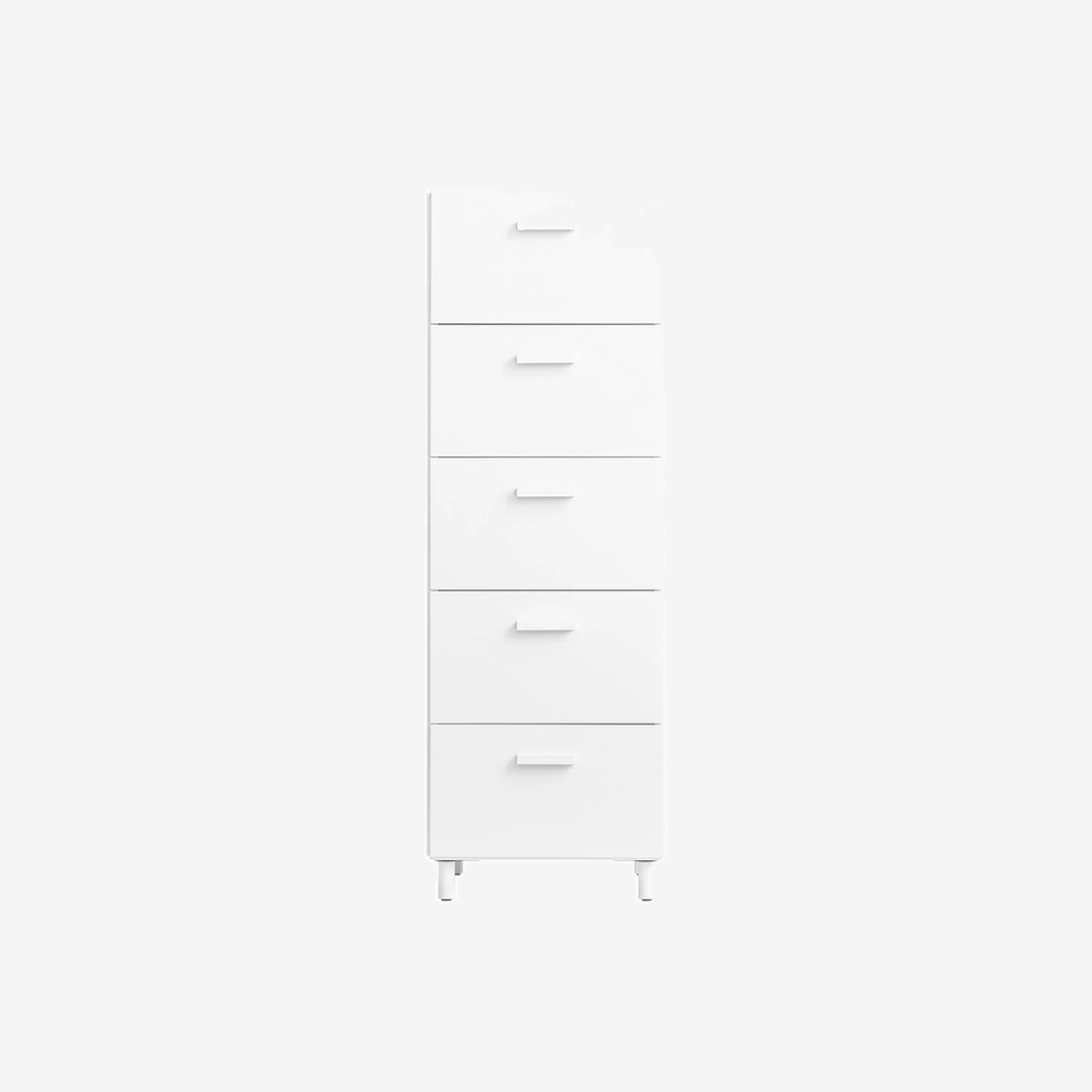 Relief Tall White Chest of Drawers - Leg