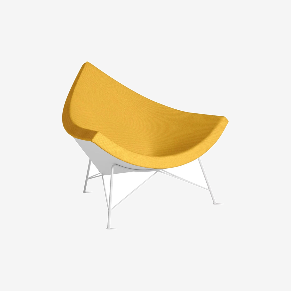 Nelson Coconut Lounge Chair Goldenrod-White