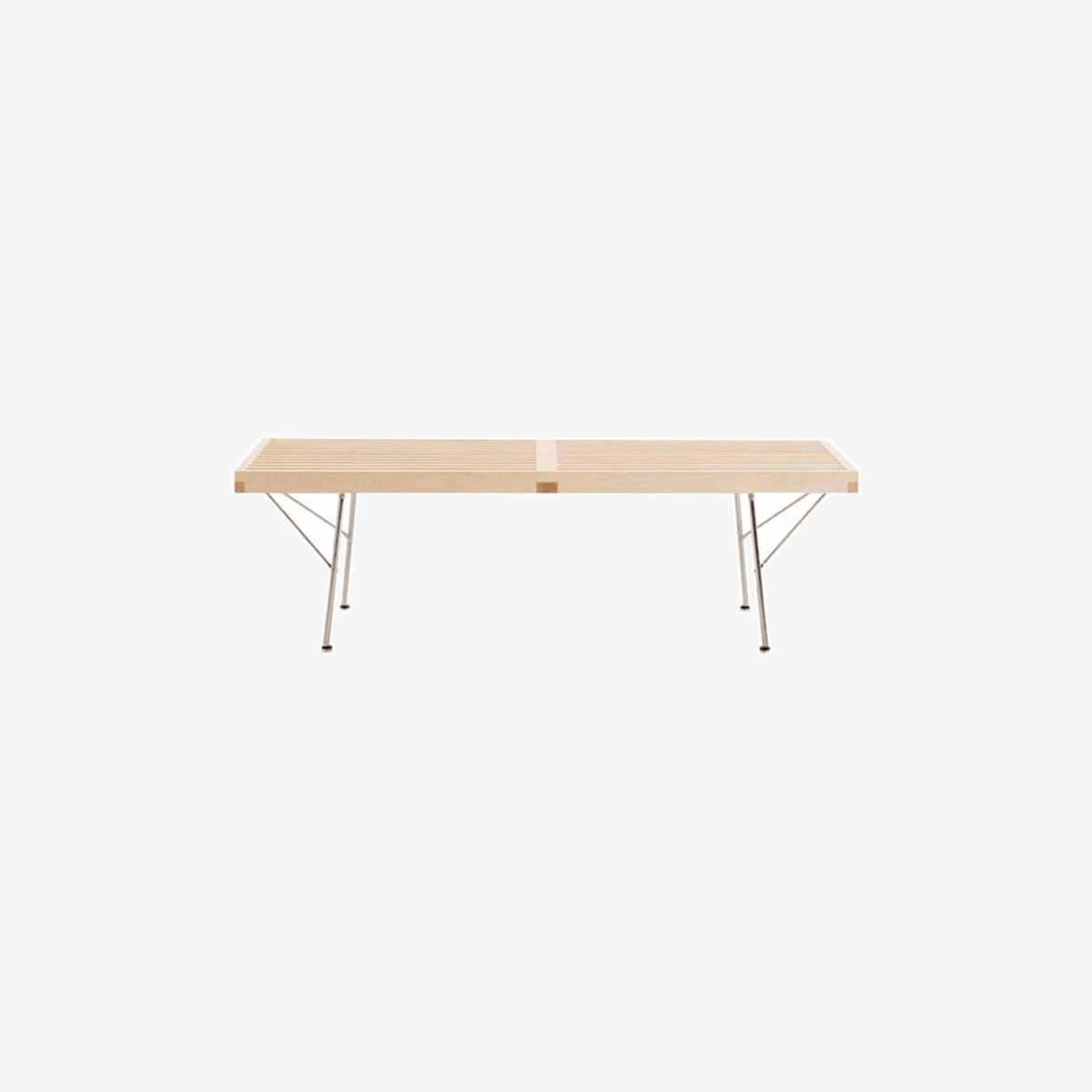 Nelson Platform Bench, Metal Base (Maple/152)