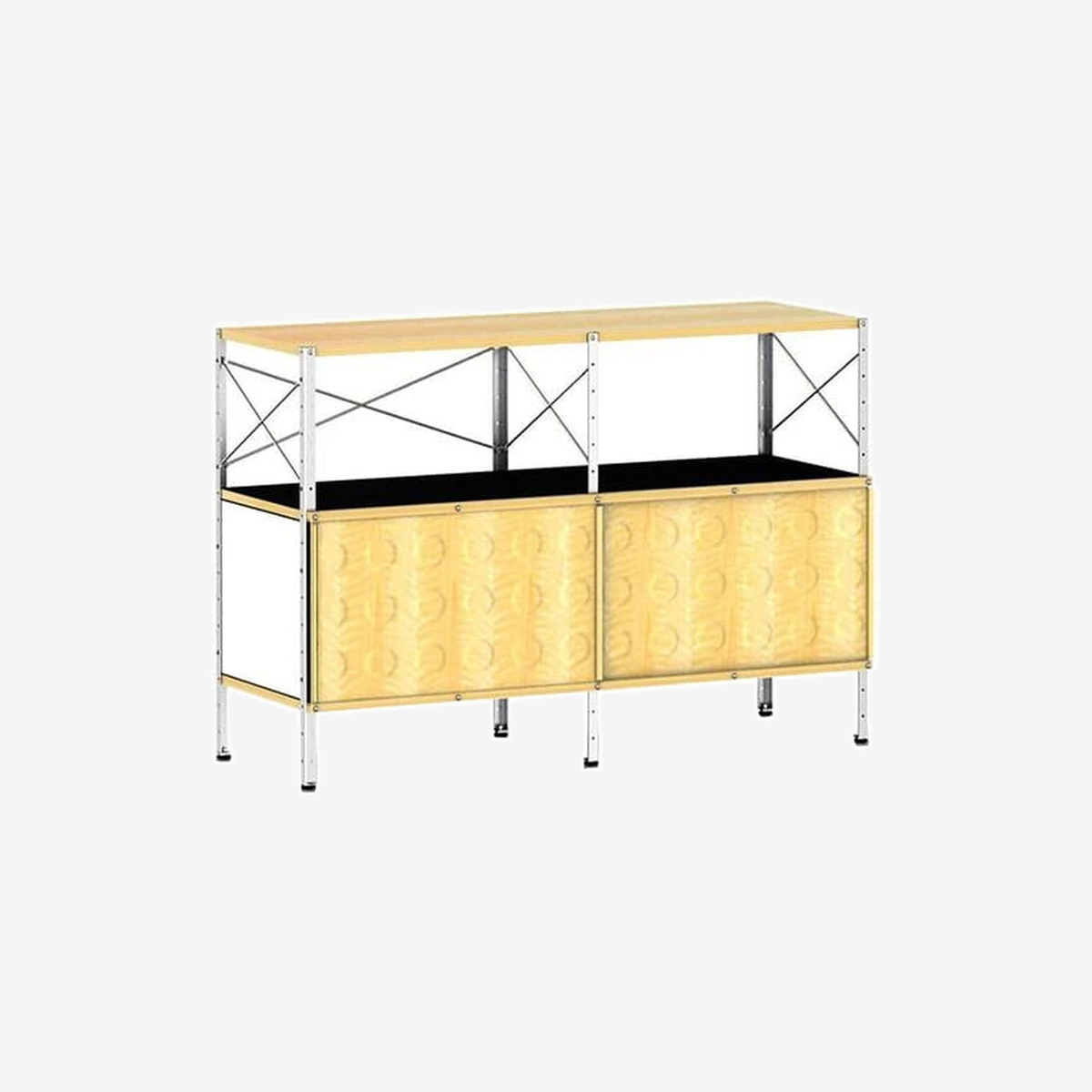 Eames Storage Unit 2 x 2 Door (Natural / Zinc)