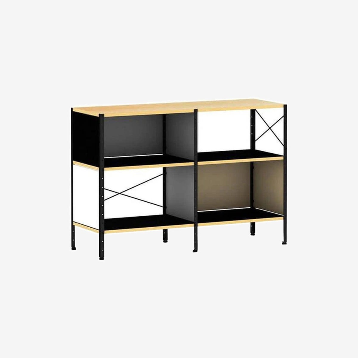 Eames Storage Unit 2 x 2 (Natural / Black)