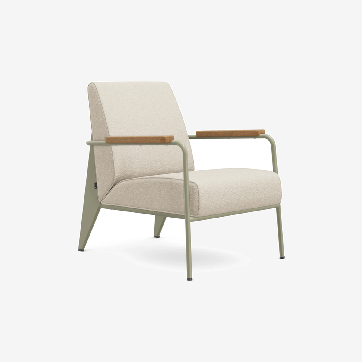 Fauteuil De Salon Nubia-Cream Pearl Gris Vermeer Oak Arm