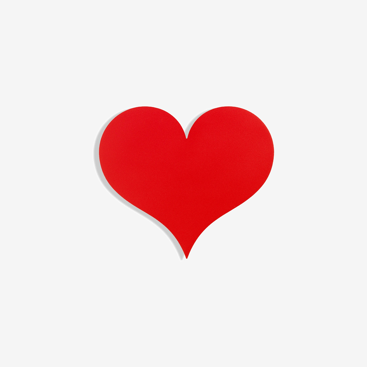 Metal Wall Relief Little Heart Red