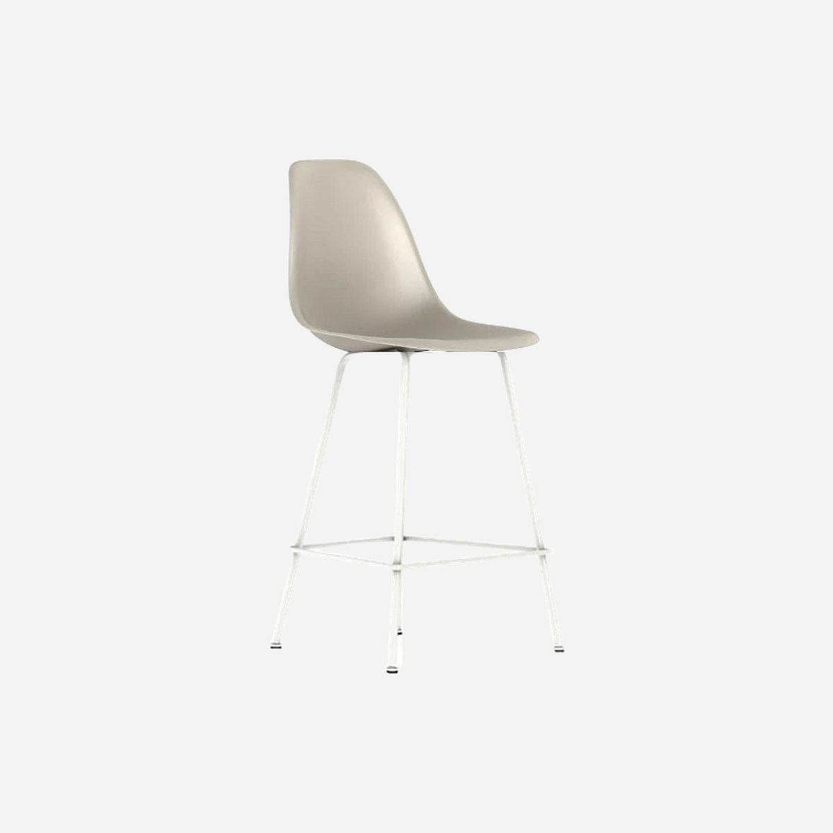 Eames Molded Plastic White Stool