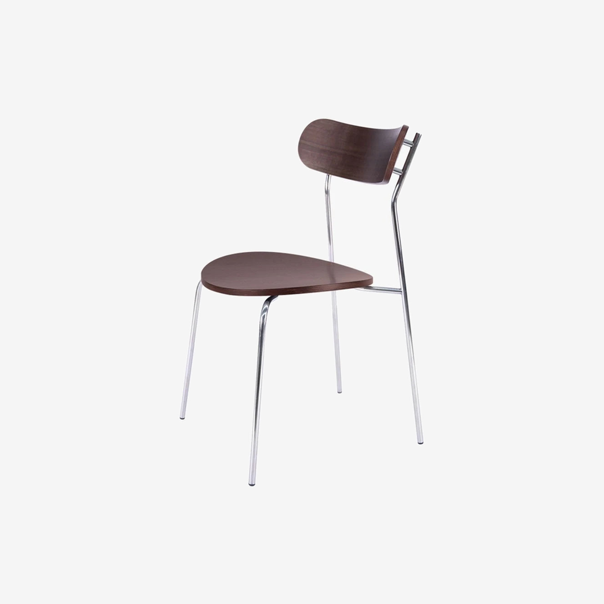 Prop Wood Chair Walnut/Stainless | PW000891