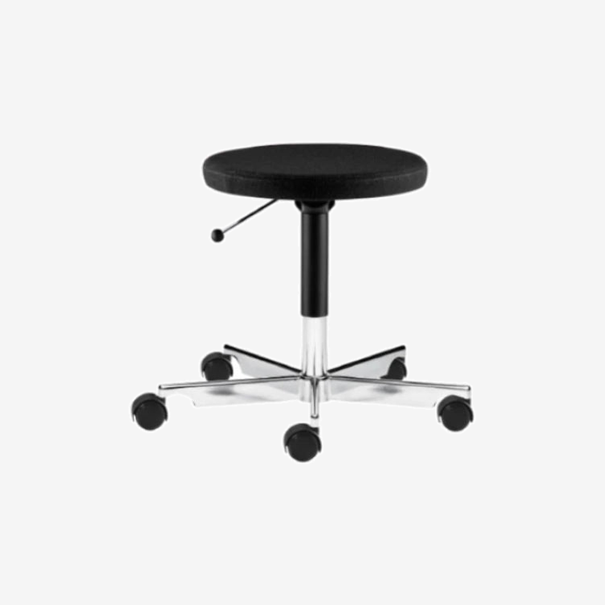 Kevi 2531 Fabric Tonus Black Mobile Stool