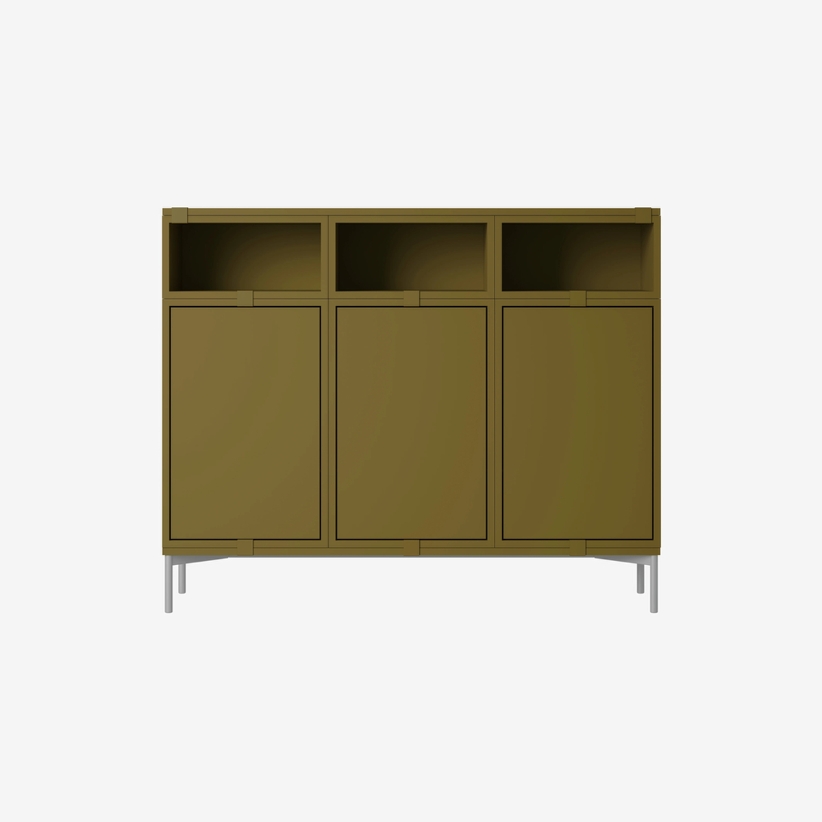 Stacked Storage System Sideboard Config.3 Brown Green