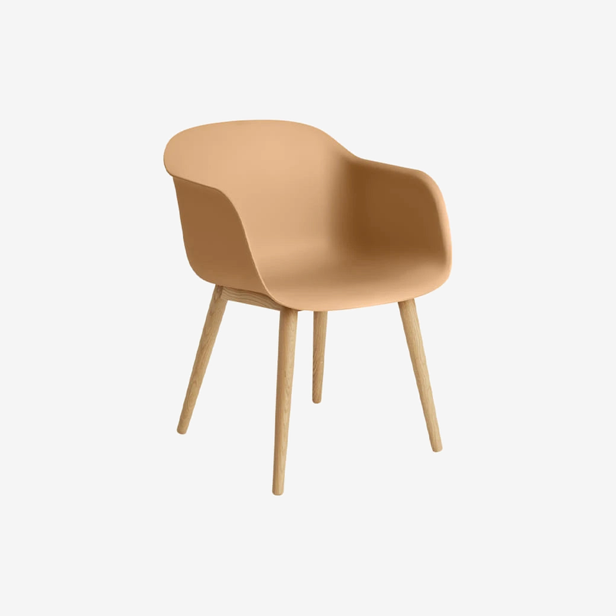 Fiber Armchair Wood Base