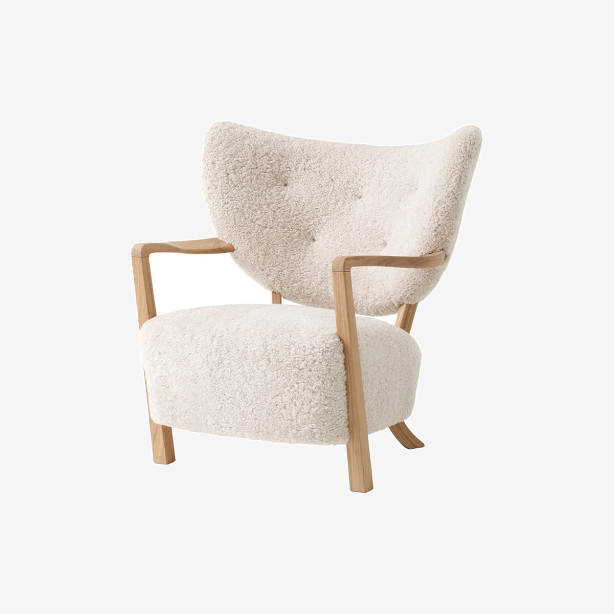 Wulff Lounge Chair ATD2 Sheepskin Moonlight-Oak