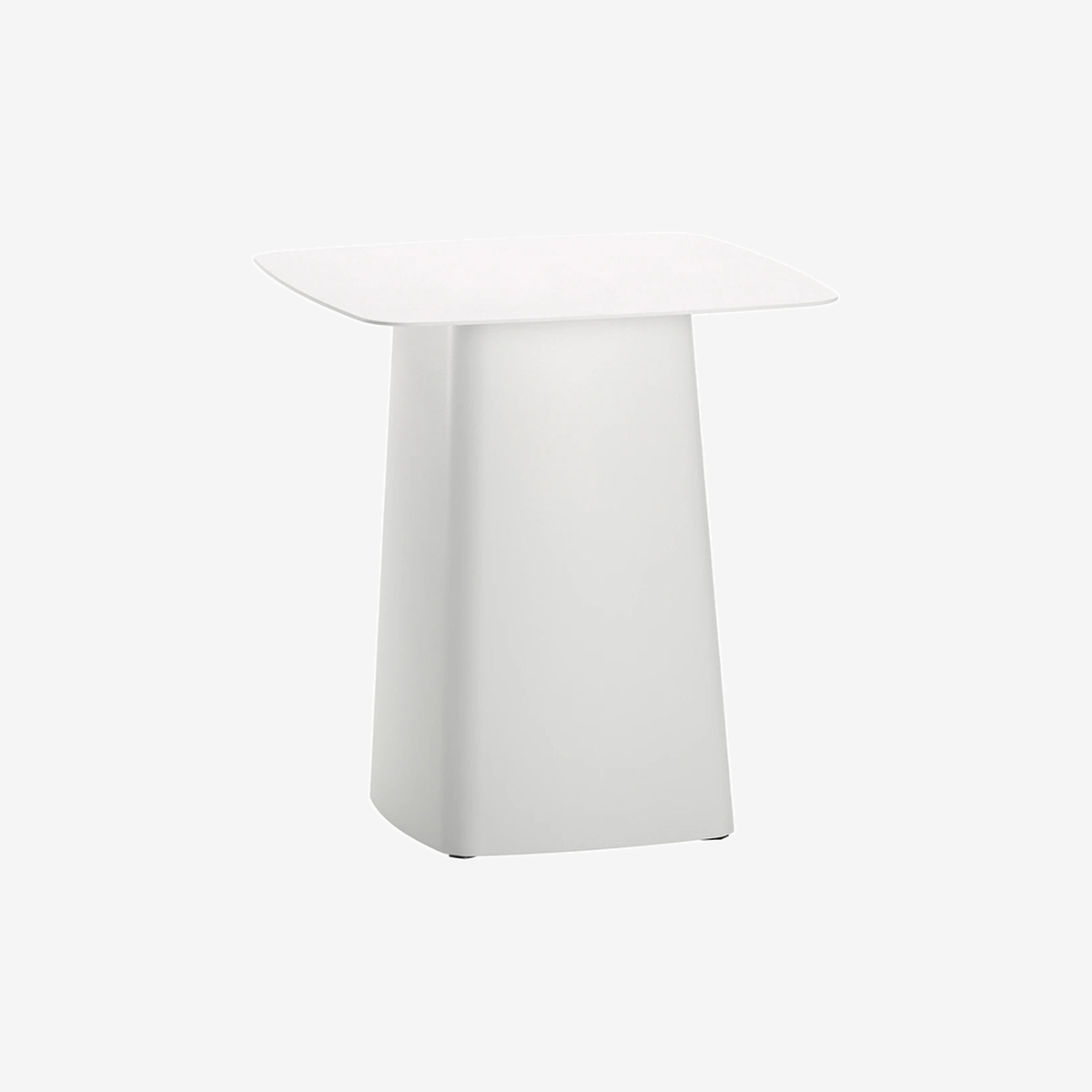 Metal Side Table Medium White