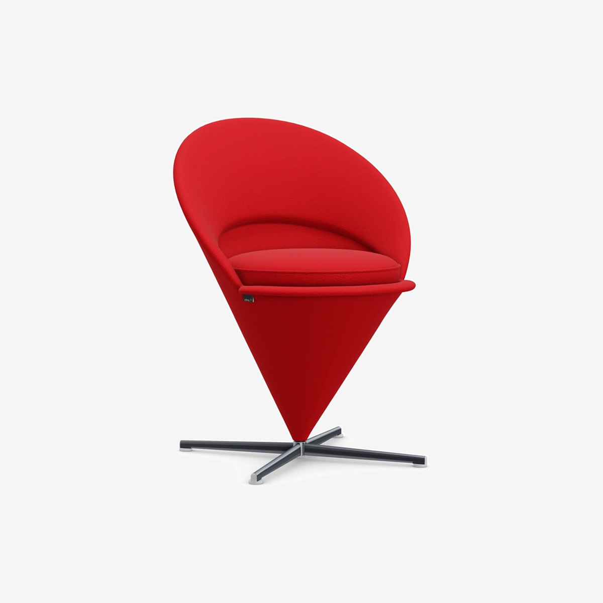 Cone Chair Red Fabric Tonus