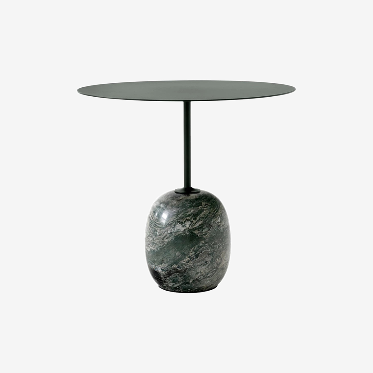 LN9 Lato Oval Table deep green-verde alpi Marble