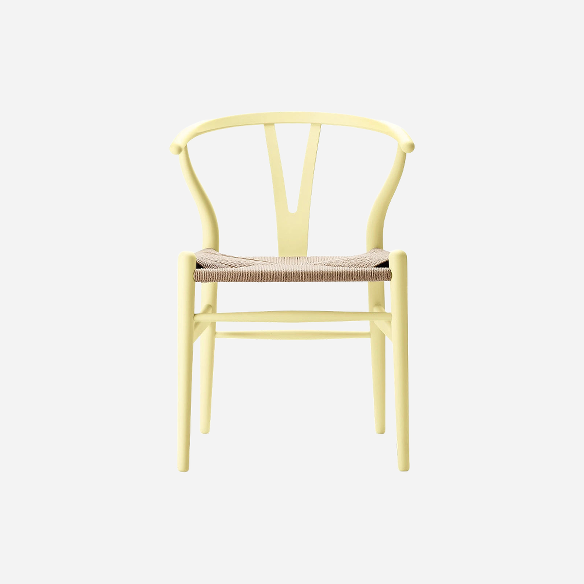 CH24 Wishbone Chair Beech Soft Paint Hollyhock Natural Paper Cord
