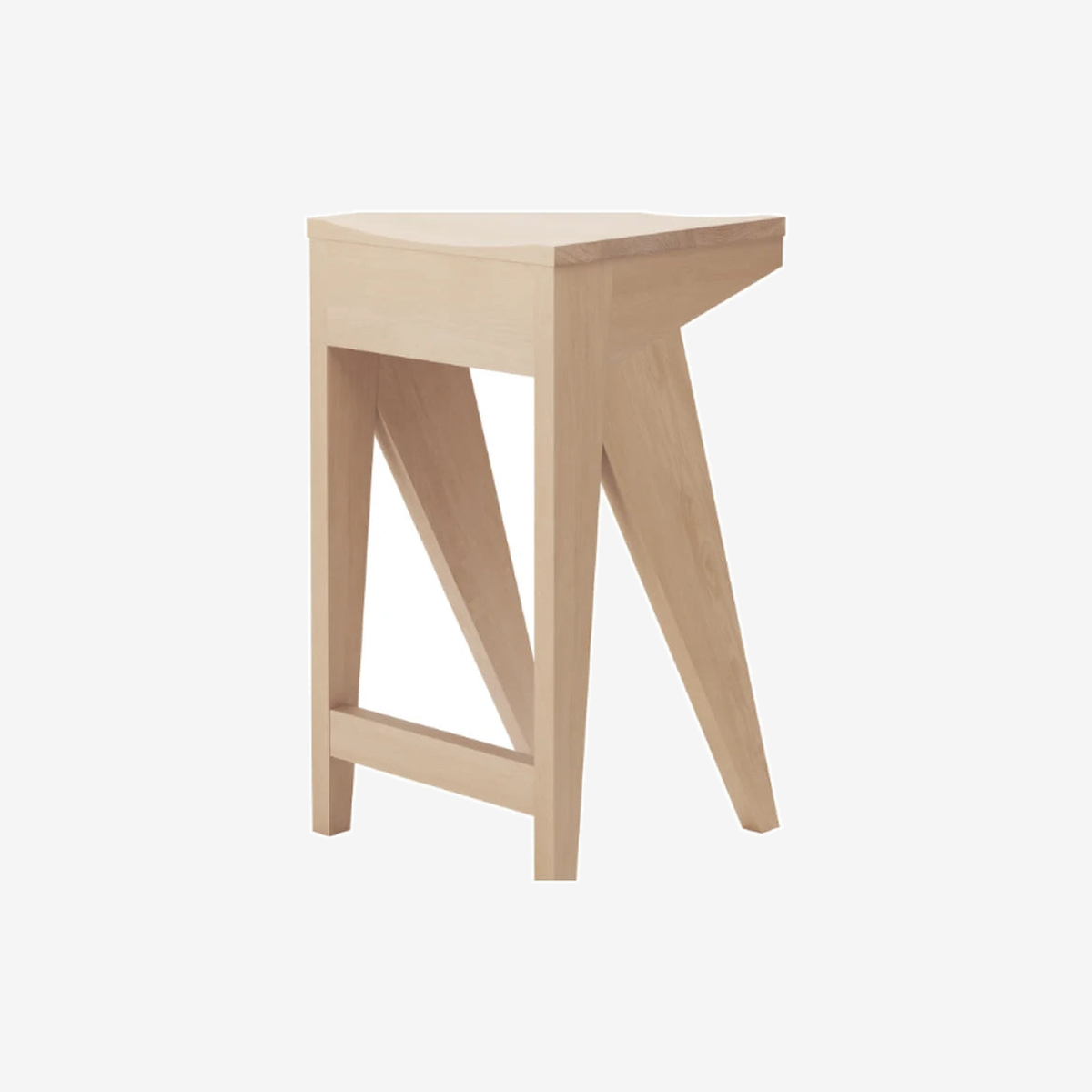 Schul Stool H65 - Waxed Oak with White Pigment