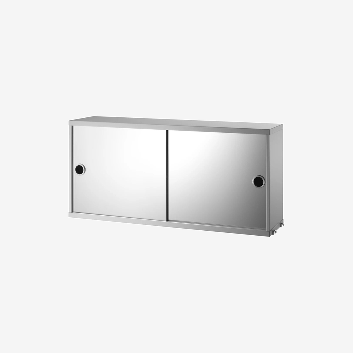 Cabinet with Mirror Doors Grey