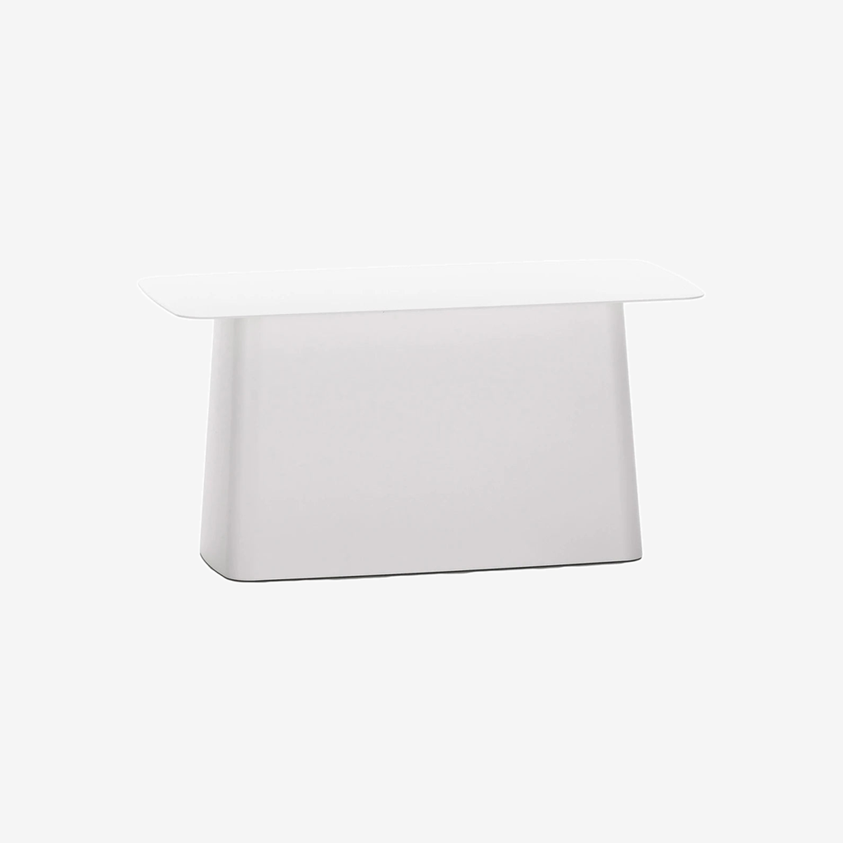 Metal Side Table Large White
