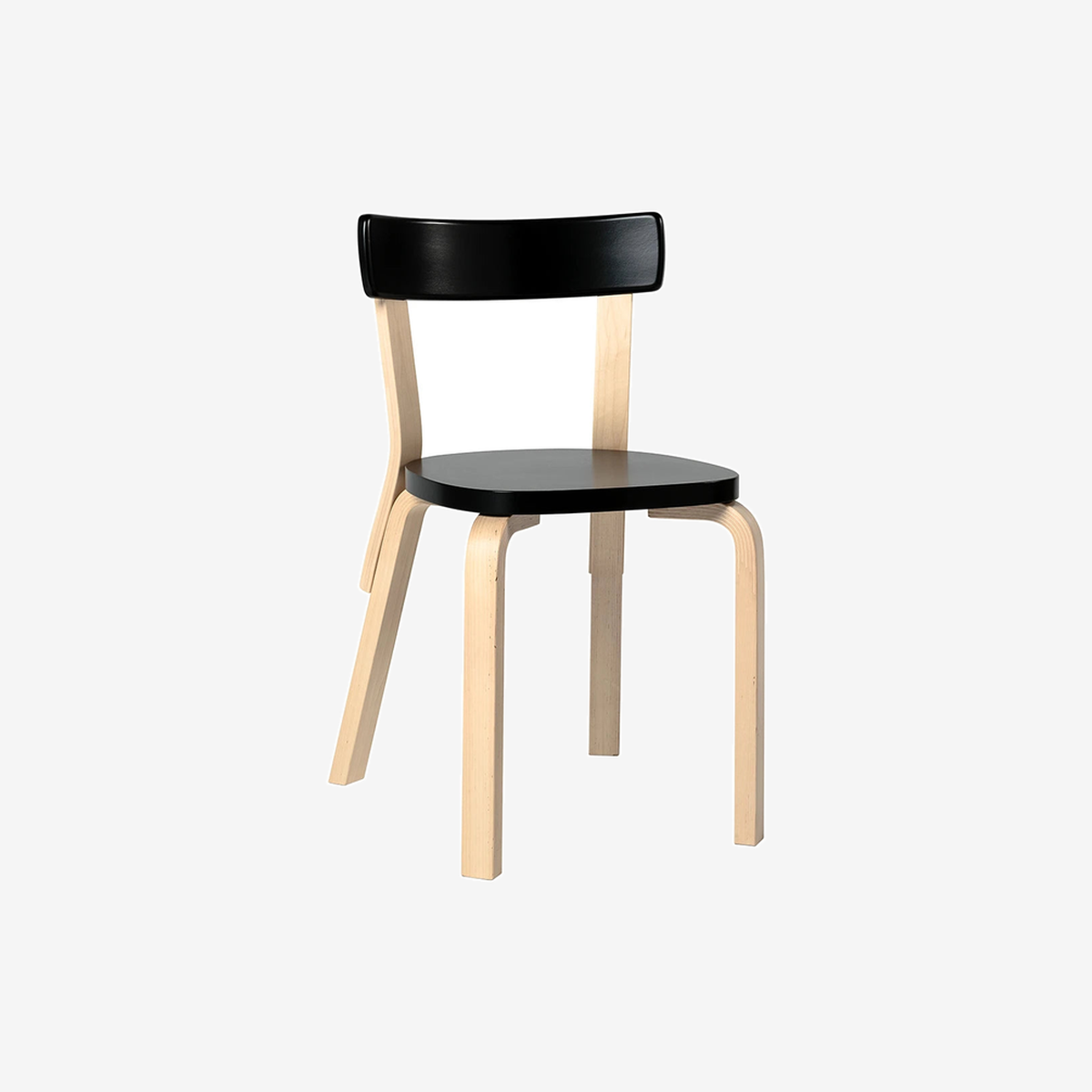 Chair 69 2Heights Black Lacquered-Birch