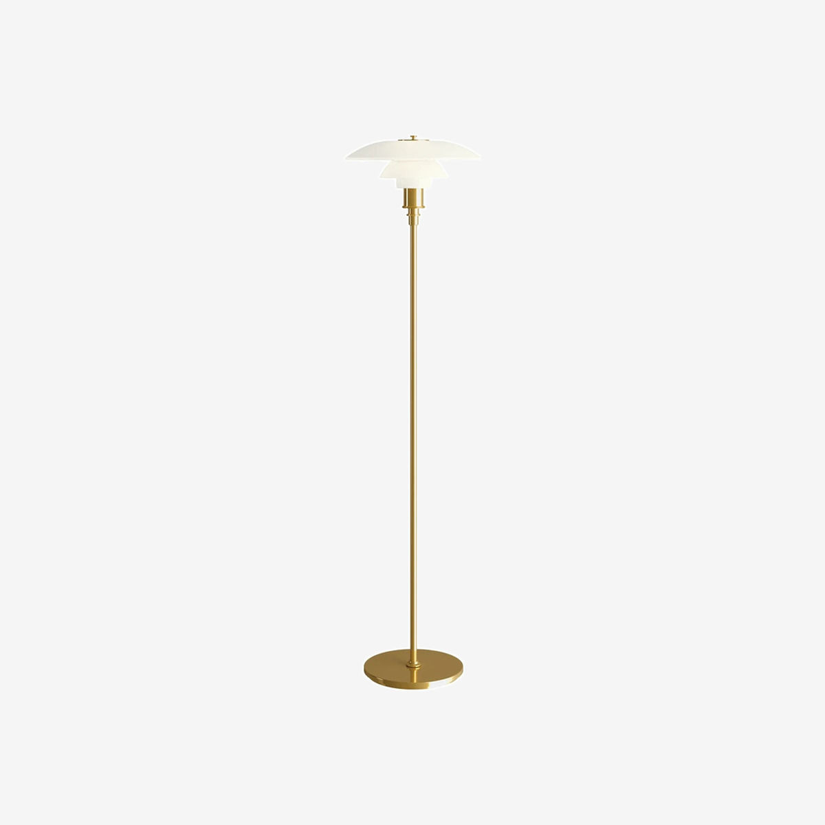 PH 3½-2½ Glass Floor brass