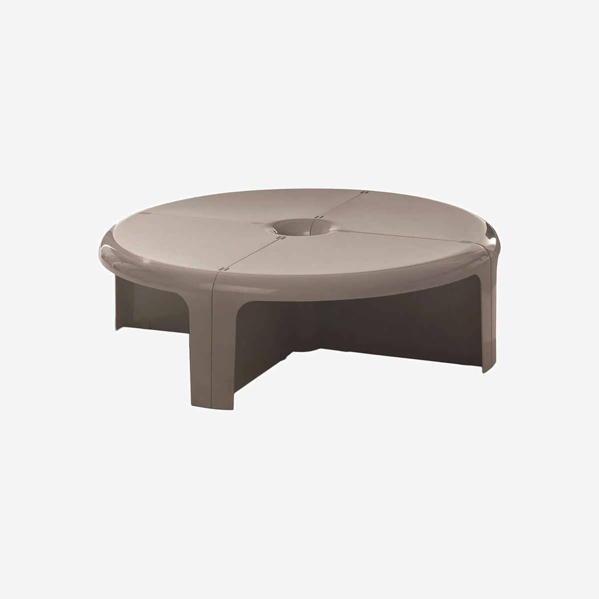 4/4 table & Shelf cumin grey